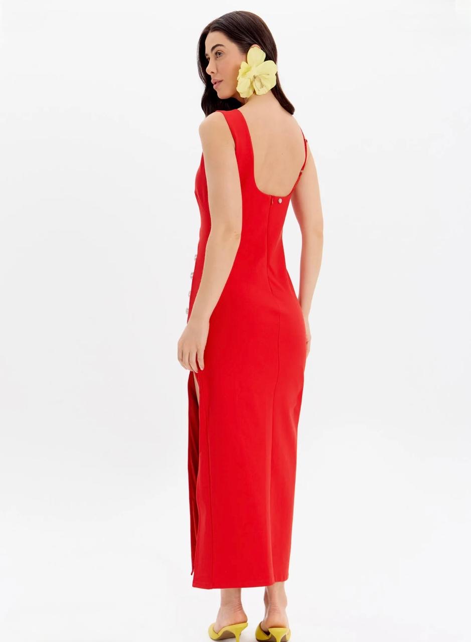 Lança Perfume Vestido Midi Feminino Para Festas