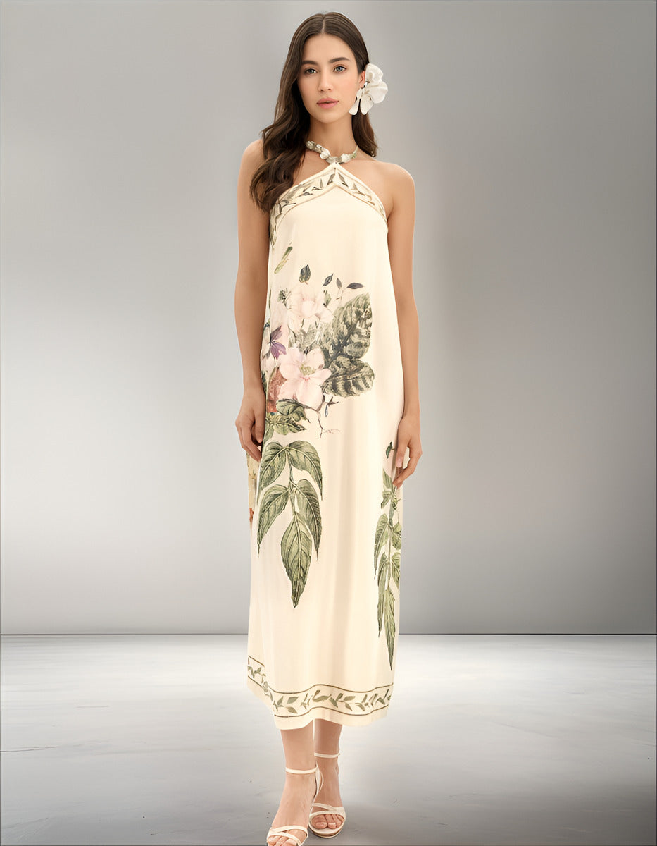 Vestido Estampado Midi Lança Perfume