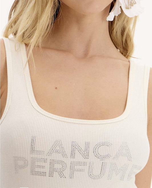Blusa Regata Canelada Com Brilho Lança Perfume