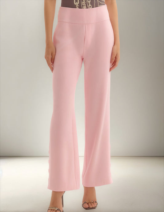 Calça Wide Leg Alfaiataria Botões Na Barra Lança Perfume
