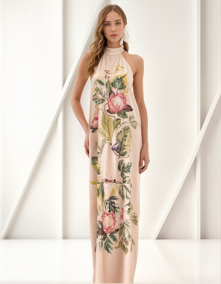 Lança Perfume Vestido Longo Frente Única Feminino