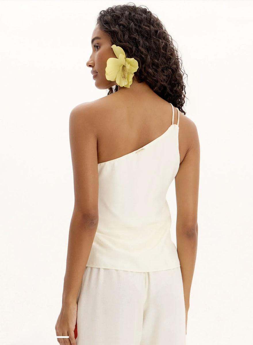 Blusa Lança Perfume Feminina Canoa Alças Finas Orquídea