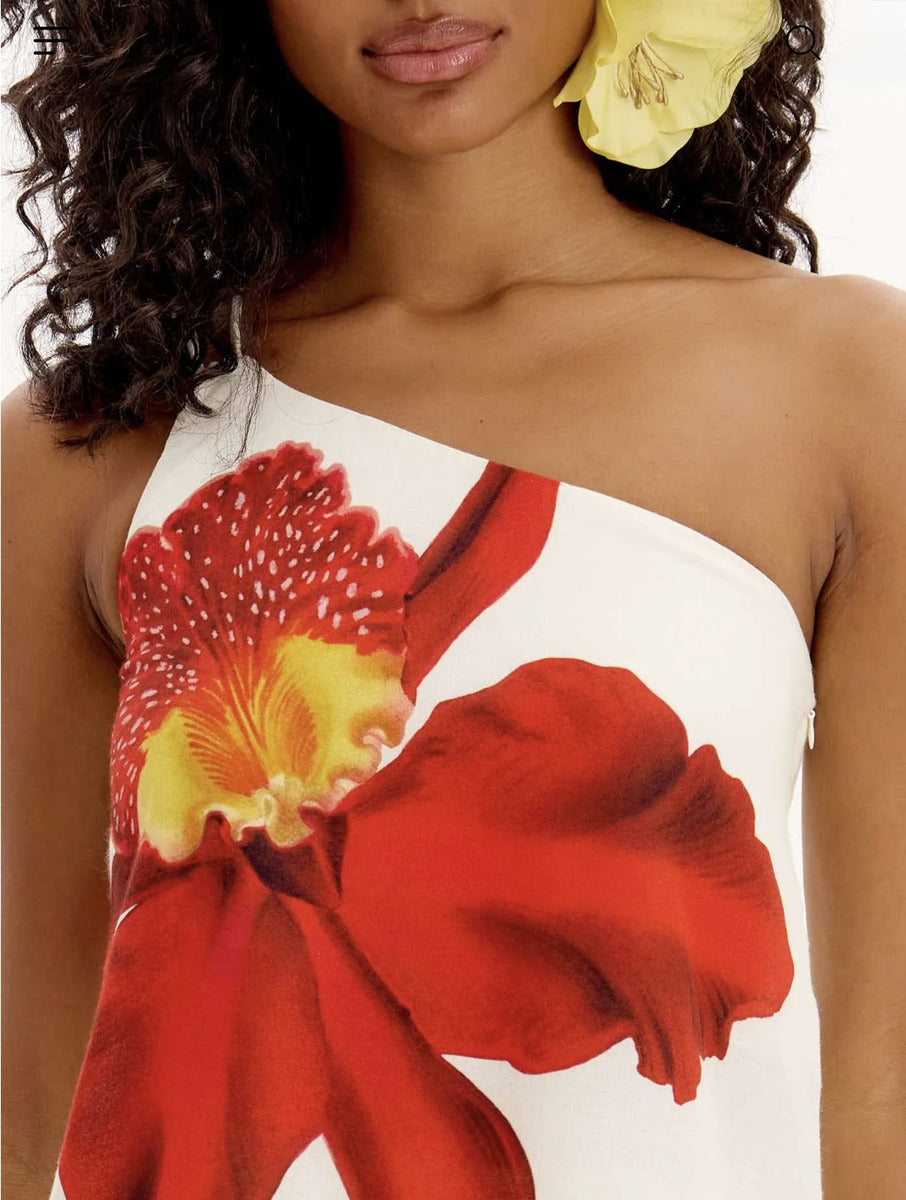 Blusa Lança Perfume Feminina Canoa Alças Finas Orquídea