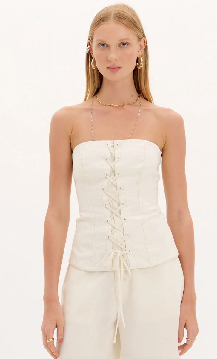Lança Perfume Blusa Corset Com Amarração