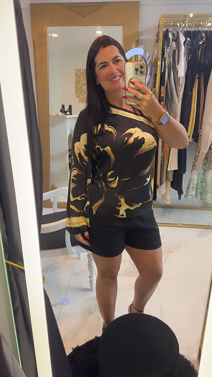 Blusa Ombro Único Morena Rosa