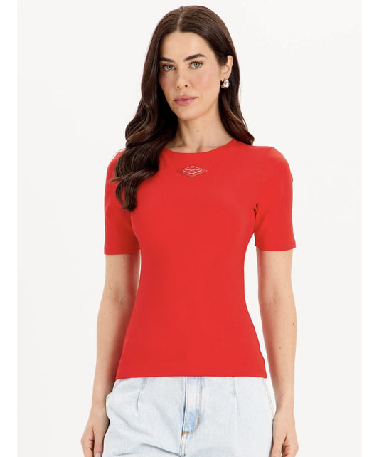 Blusa Manga Média Com Aplique Lança Perfume