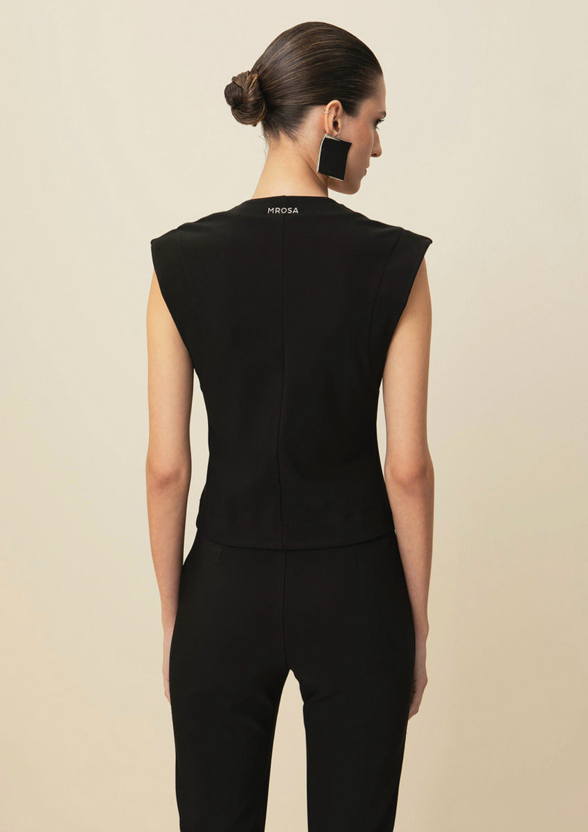 Blusa Corset C Zíper Frontal Morena Rosa