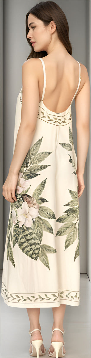 Vestido Estampado Midi Lança Perfume