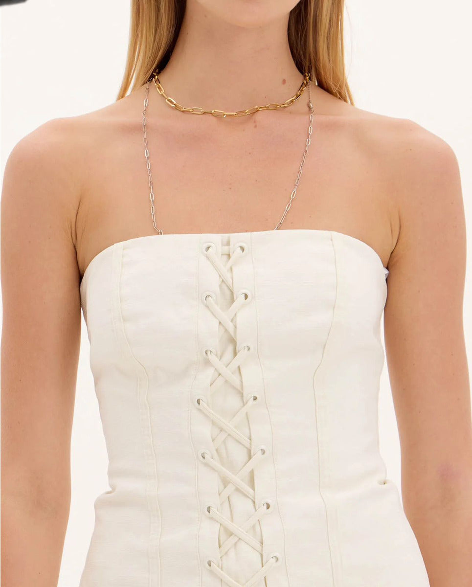 Lança Perfume Blusa Corset Com Amarração