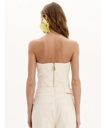 Blusa Corset Básica Sem Alças Lança Perfume