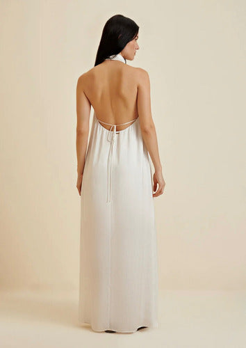 Vestido Morena Rosa Longo Frente Única Estampado