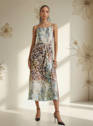 Vestido Longo Estampado Morena Rosa