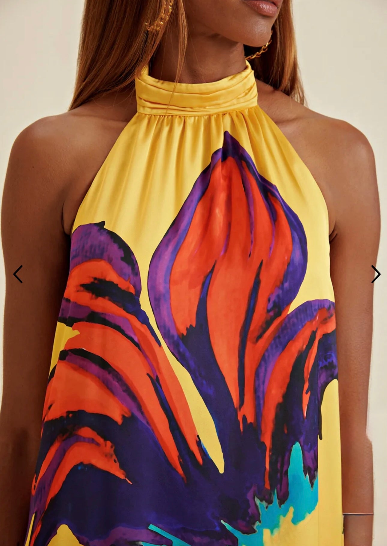 Vestido Morena Rosa Longo Frente Única Estampado